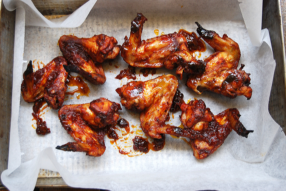 Oven Barbecued Chicken Wings